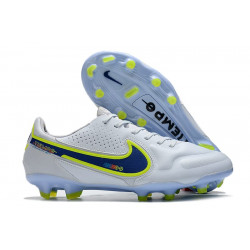 Buty piłkarskie Nike Tiempo Legend 9 Elite FG Biały Niebieski 