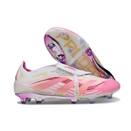 adidas Predator Elite Foldover Tongue FG Biały Różowy