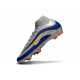 Korki Nike Zoom Mercurial Superfly 10 Elite FG Srebro Niebieski Zawistny