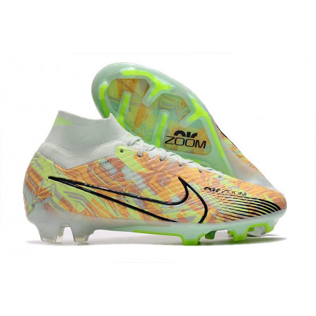 Nike Air Zoom Mercurial Superfly 9 Elite FG Zielony Niebieski Pomarańczowy 